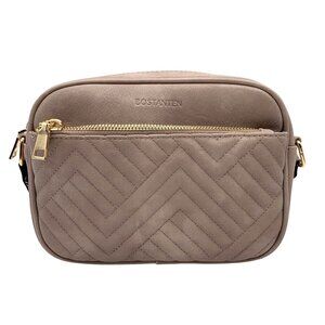 Bostanten Grey Nola Quilted Crossbody Bag